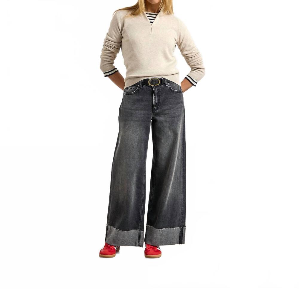 NEW MAC JEANS nevada super wide jeans in ashgrey vintage